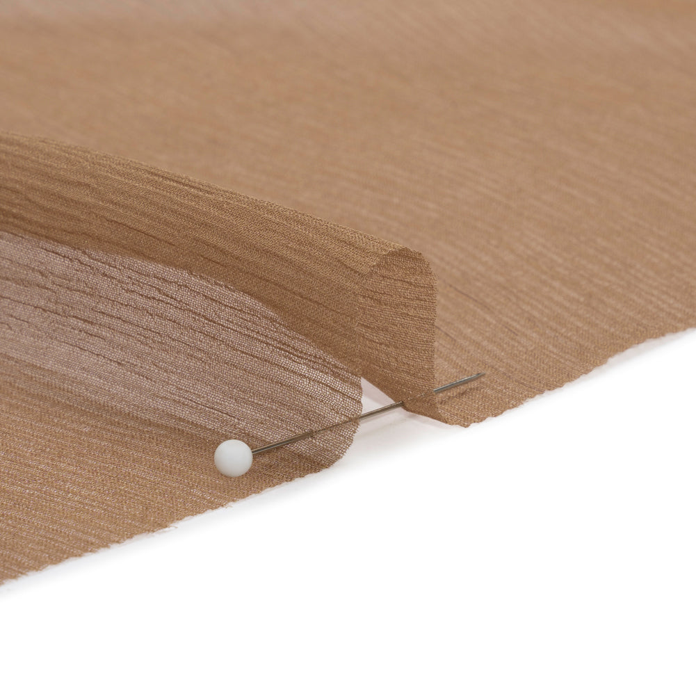 Crinkled Silk Chiffon - Cappuccino - Premium Collection - Detail