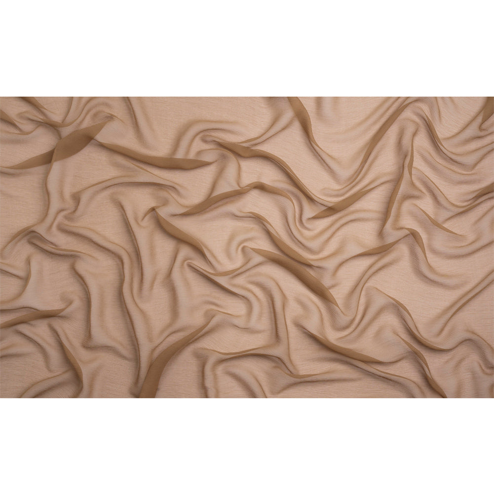 Crinkled Silk Chiffon - Cappuccino - Premium Collection - Full