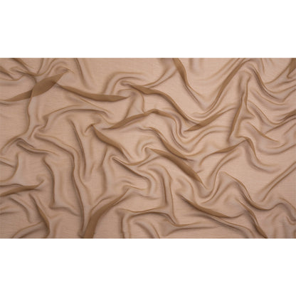 Crinkled Silk Chiffon - Cappuccino - Premium Collection