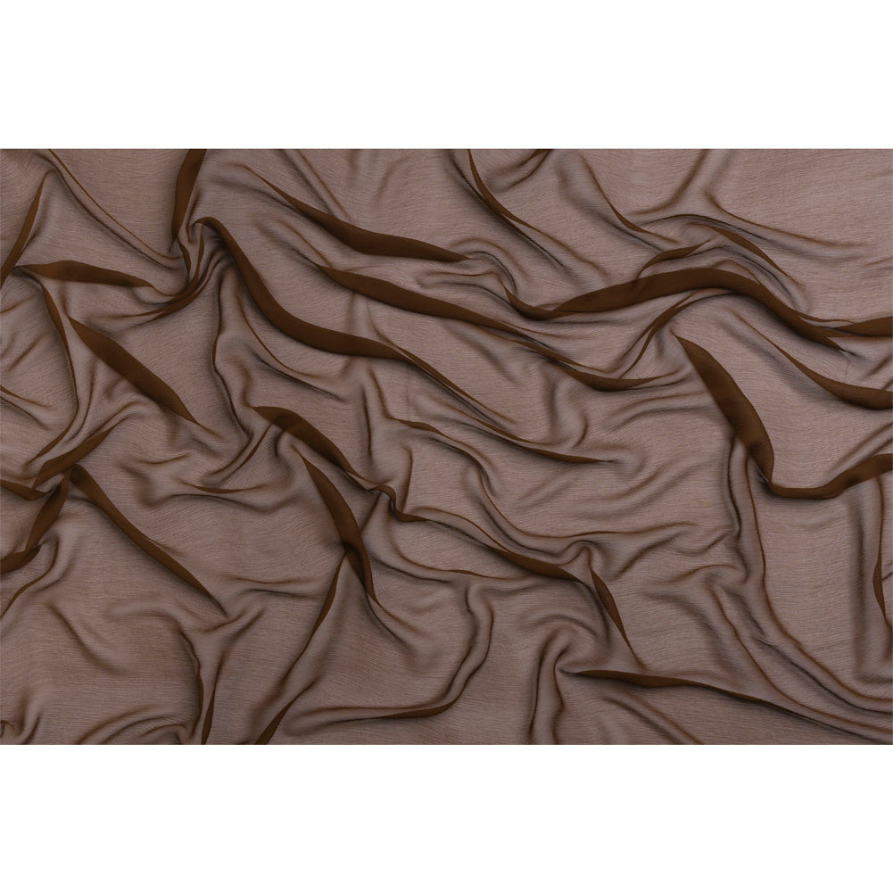 Crinkled Silk Chiffon - Chocolate - Premium Collection - Full