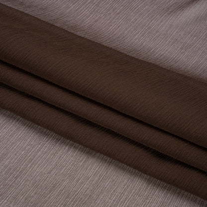 Crinkled Silk Chiffon - Dark Brown - Premium Collection