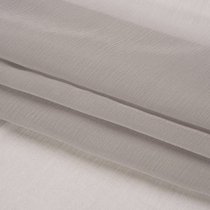 Crinkled Silk Chiffon - Silver - Premium Collection
