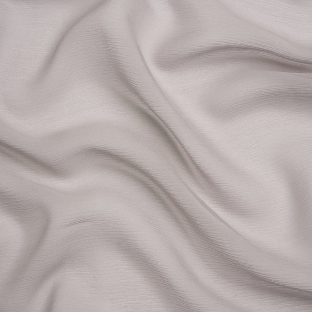 Crinkled Silk Chiffon - Silver - Premium Collection