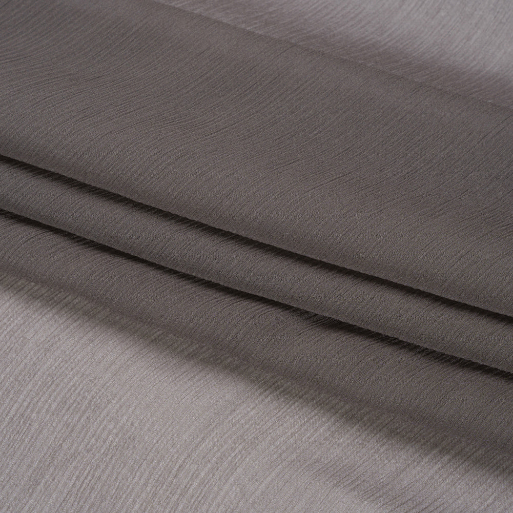 Crinkled Silk Chiffon - Dark Silver - Premium Collection - Folded