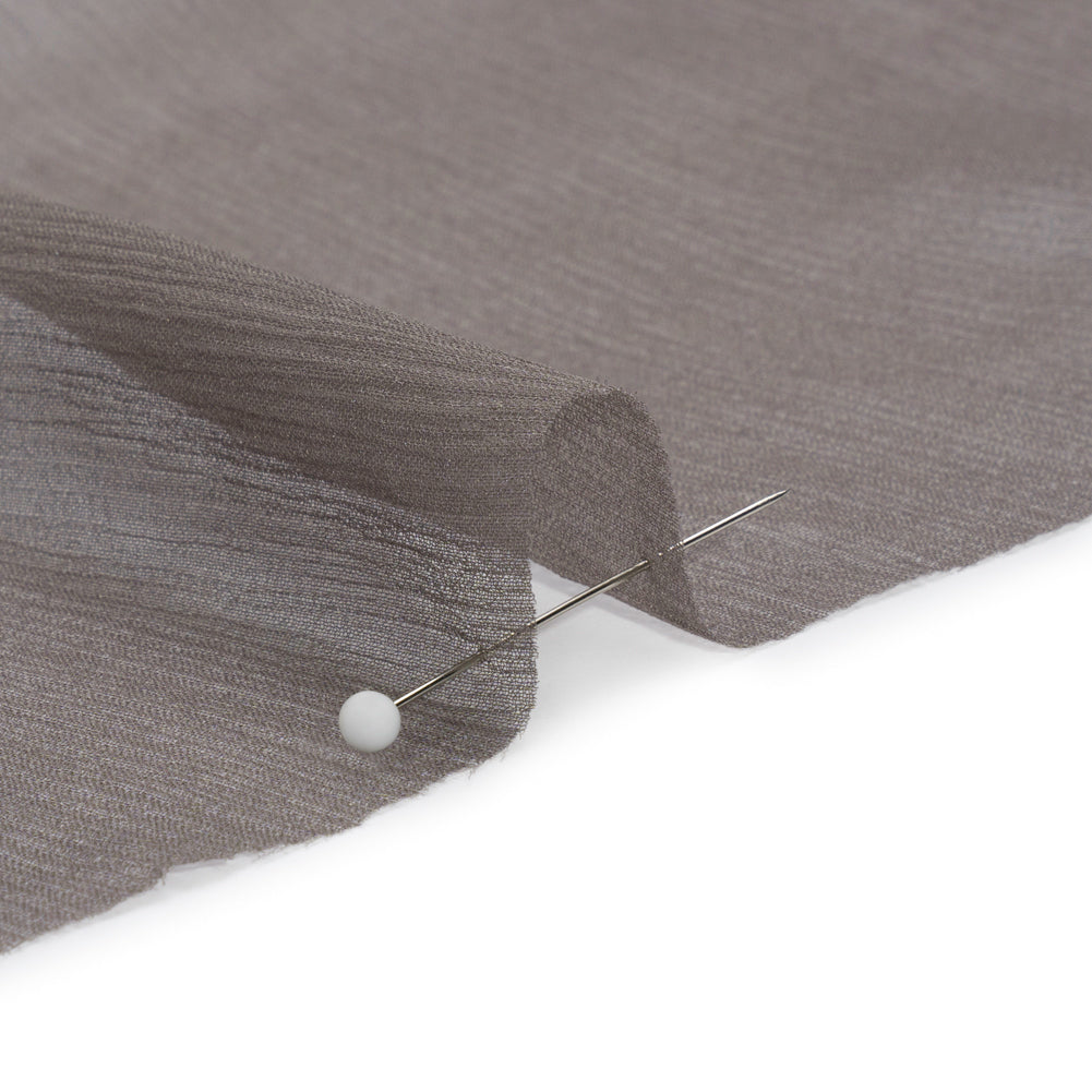 Crinkled Silk Chiffon - Dark Silver - Premium Collection - Detail