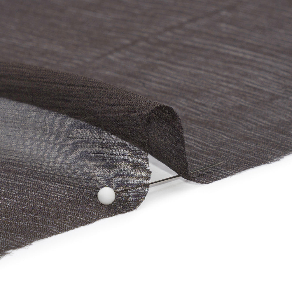 Crinkled Silk Chiffon - Deep Charcoal - Premium Collection - Detail