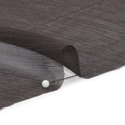 Crinkled Silk Chiffon - Deep Charcoal - Premium Collection