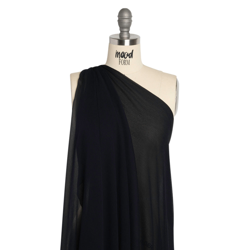Crinkled Silk Chiffon - Midnight - Premium Collection - Drape