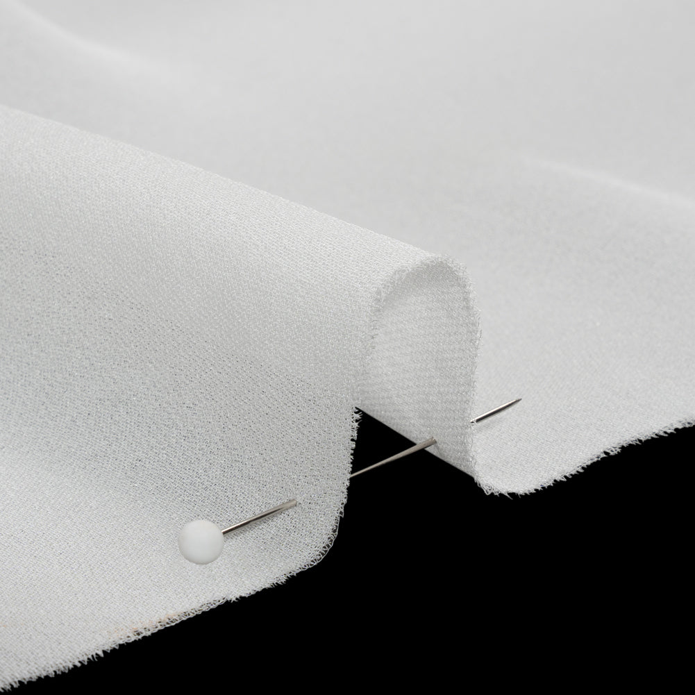 Silk Double Georgette - Whisper White - Premium Collection - Detail