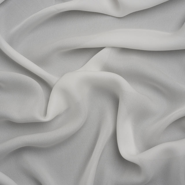 Silk Double Georgette - Whisper White - Premium Collection