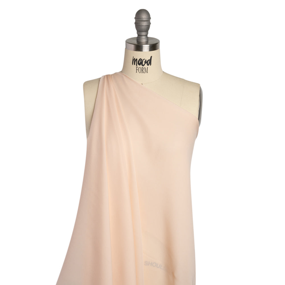 Silk Double Georgette - Cream Pink - Premium Collection - Drape
