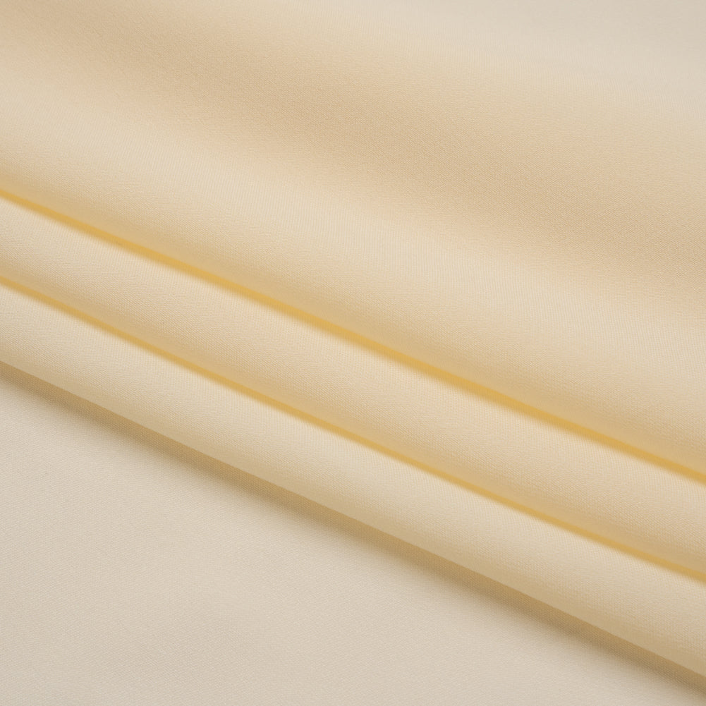 Silk Double Georgette - Pale Yellow - Premium Collection - Folded