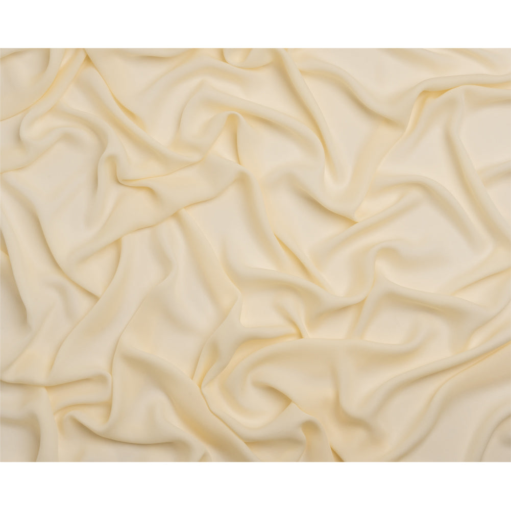 Silk Double Georgette - Pale Yellow - Premium Collection - Full