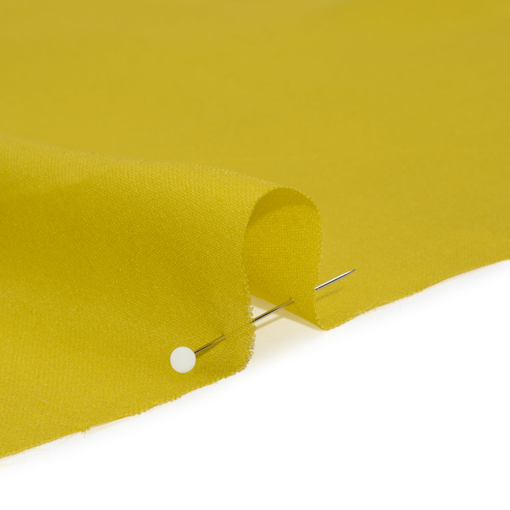 Silk Double Georgette - Warm Olive - Premium Collection - Detail - Image 3 of 6
