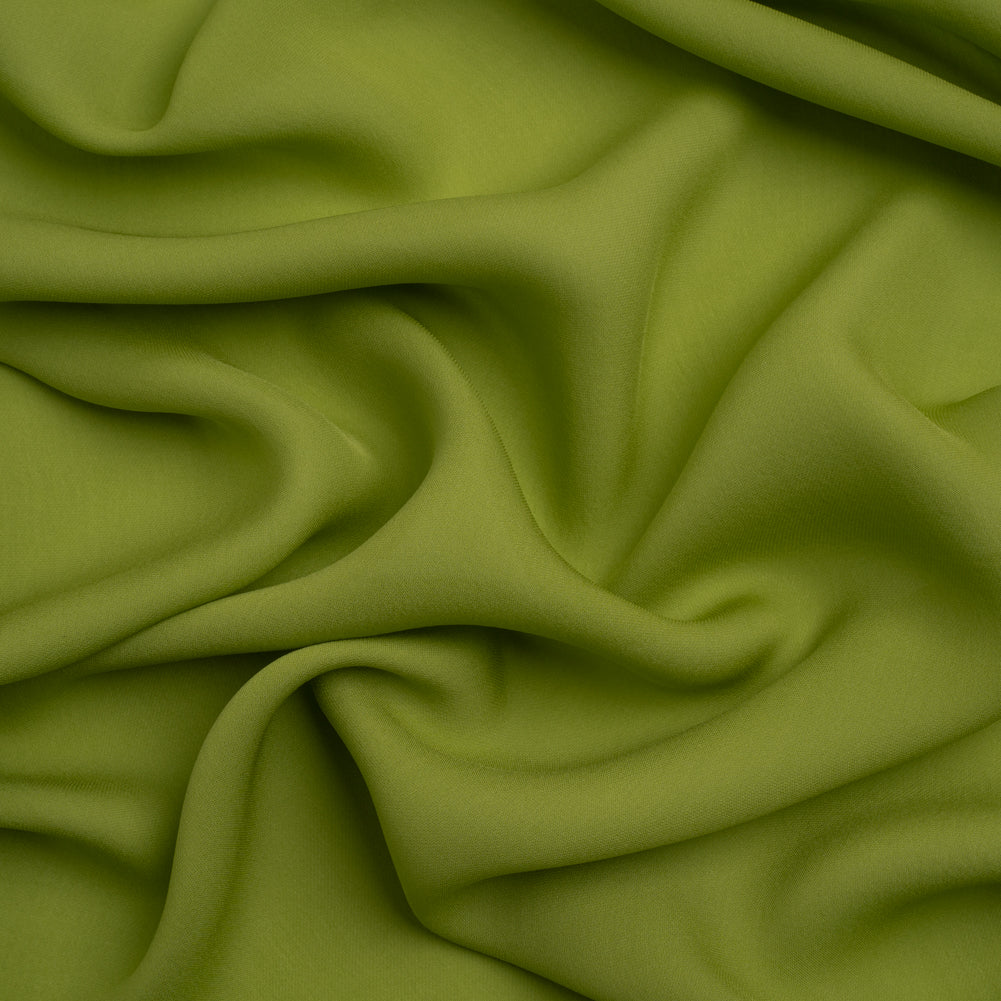 Silk Double Georgette - Peridot Green - Premium Collection