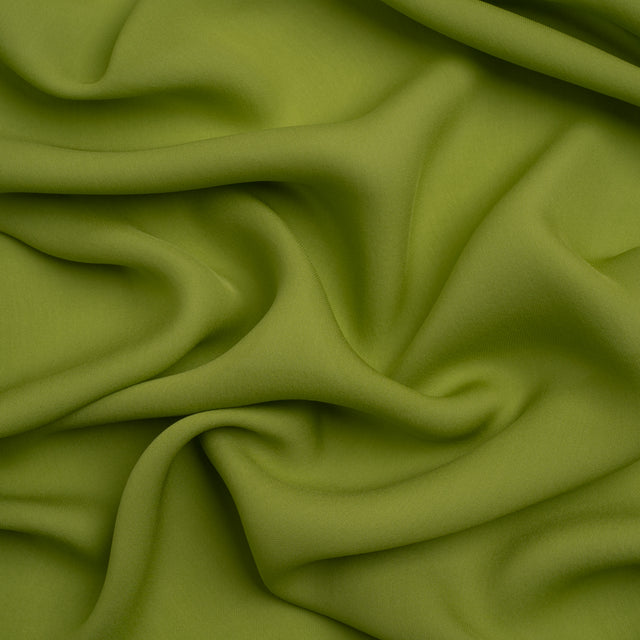 Silk Double Georgette - Peridot Green - Premium Collection