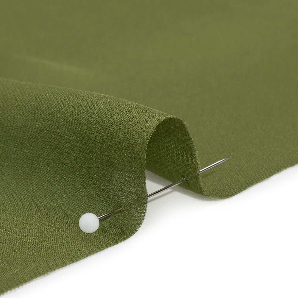 Silk Double Georgette - Pesto Green - Premium Collection - Detail