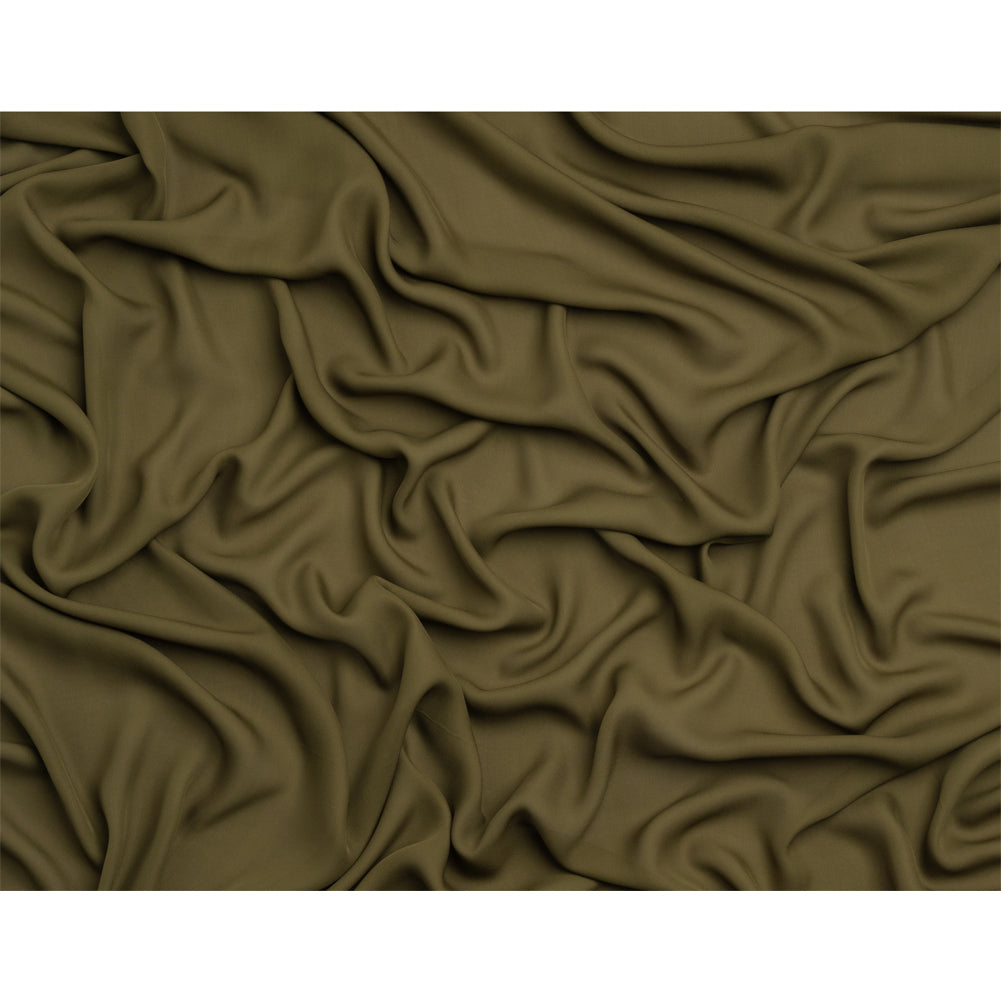 Silk Double Georgette - Olive Green - Premium Collection - Full