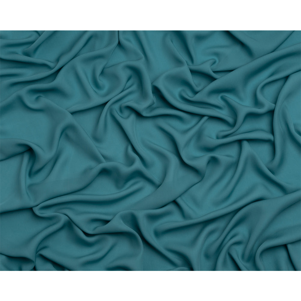 Silk Double Georgette - Colonial Blue - Premium Collection - Full