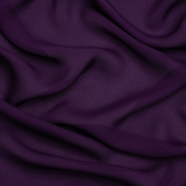Silk Double Georgette - Grape - Premium Collection