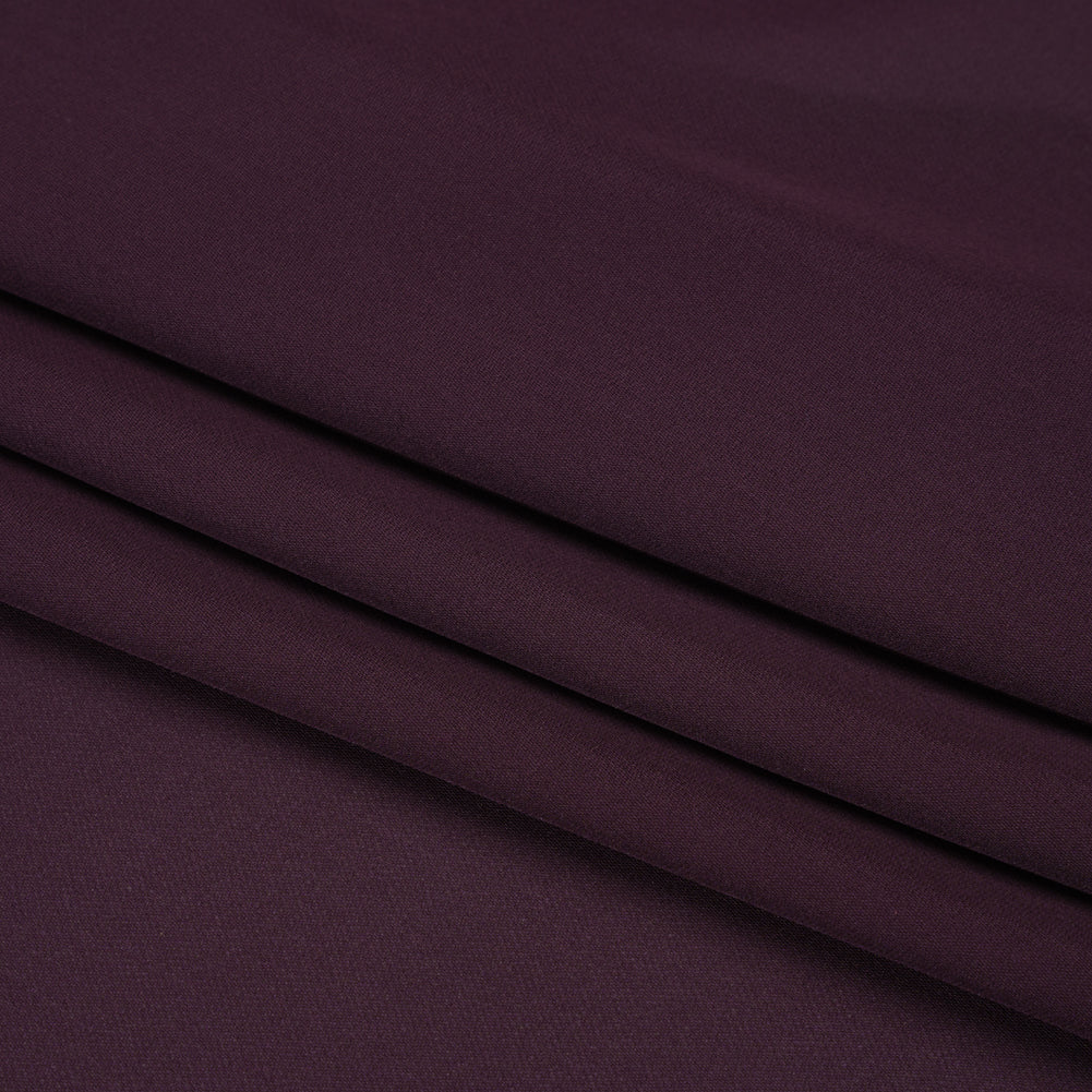Silk Double Georgette - Eggplant - Premium Collection - Folded