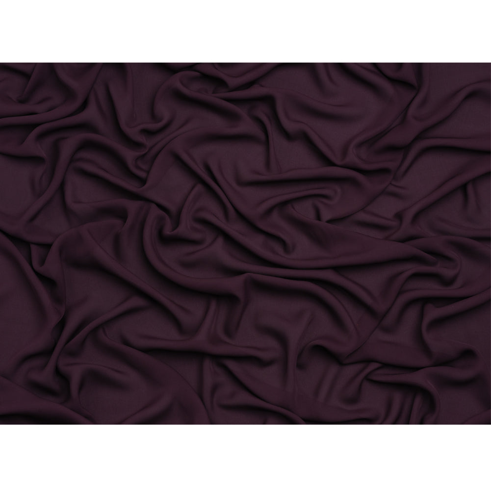 Silk Double Georgette - Eggplant - Premium Collection - Full