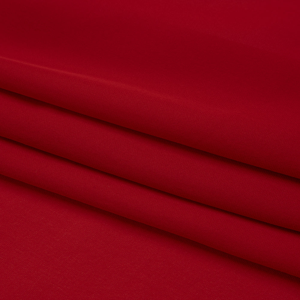 Silk Double Georgette - Tango Red - Premium Collection - Folded
