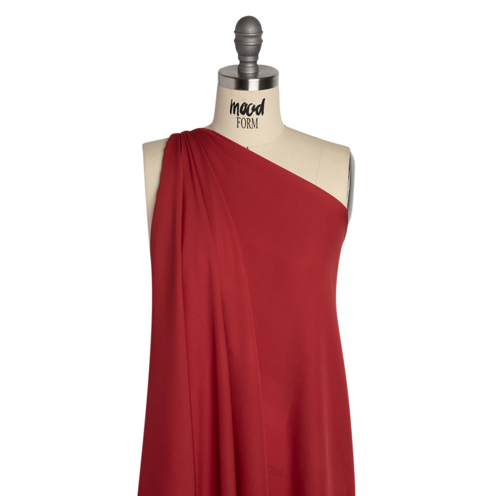 Silk Double Georgette - Brick - Premium Collection - Drape
