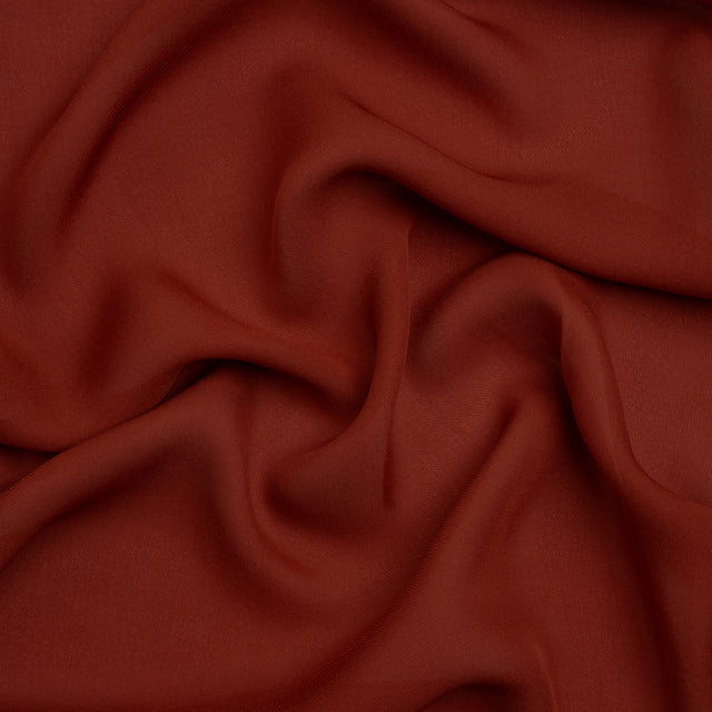 Silk Double Georgette - Mahogany - Premium Collection