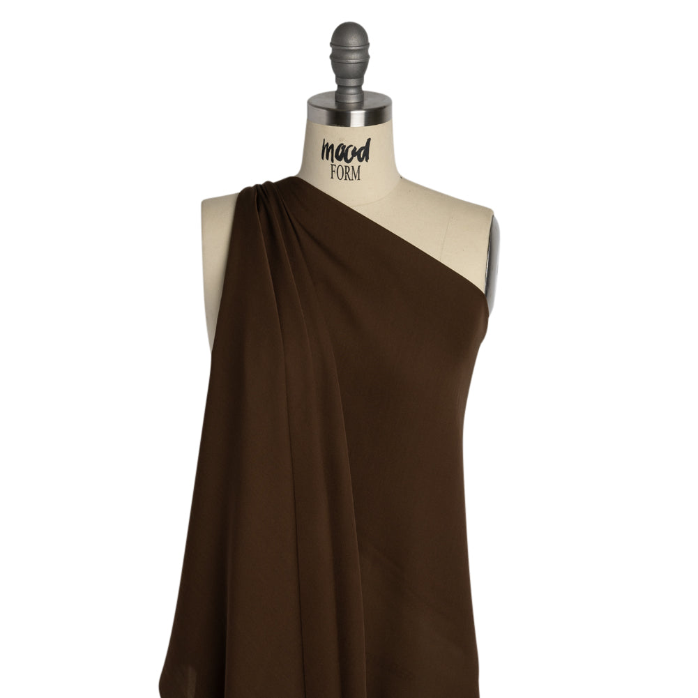 Silk Double Georgette - Chocolate - Premium Collection - Drape