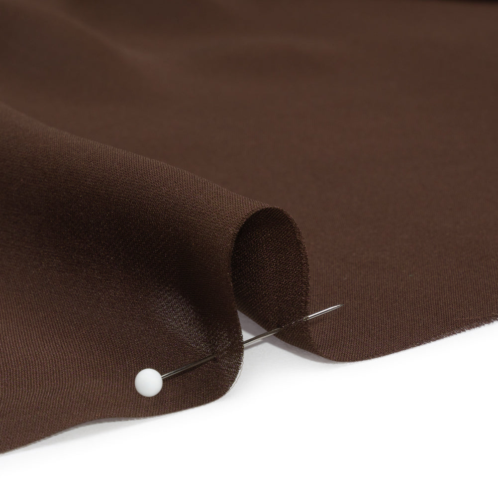 Silk Double Georgette - Dark Brown - Premium Collection - Detail