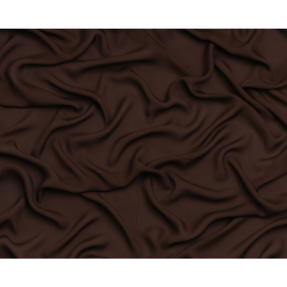 Silk Double Georgette - Dark Brown - Premium Collection - Full