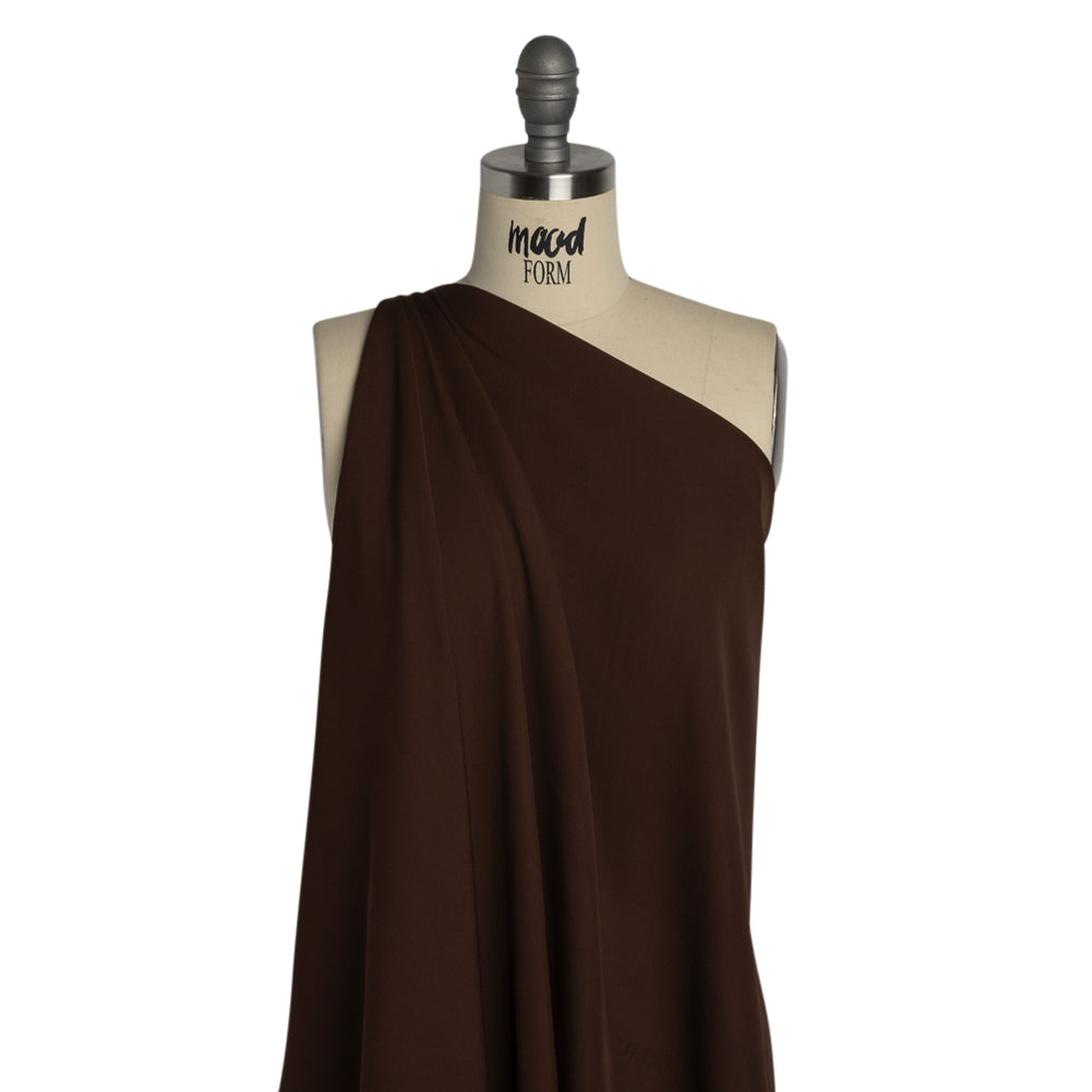 Silk Double Georgette - Dark Brown - Premium Collection - Drape