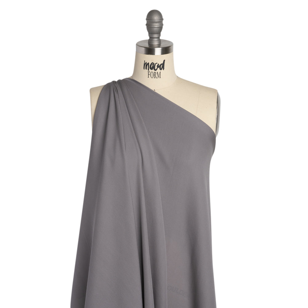 Silk Double Georgette - Dark Silver - Premium Collection - Drape