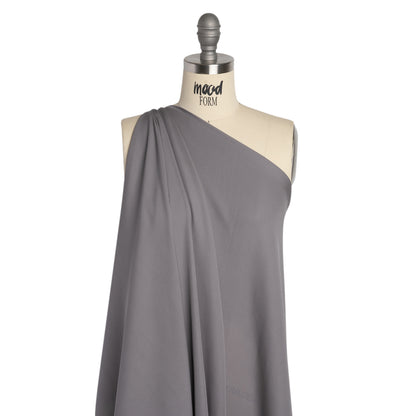 Silk Double Georgette - Dark Silver - Premium Collection