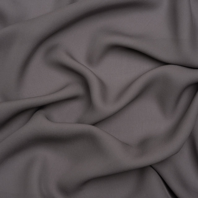 Silk Double Georgette - Dark Silver - Premium Collection