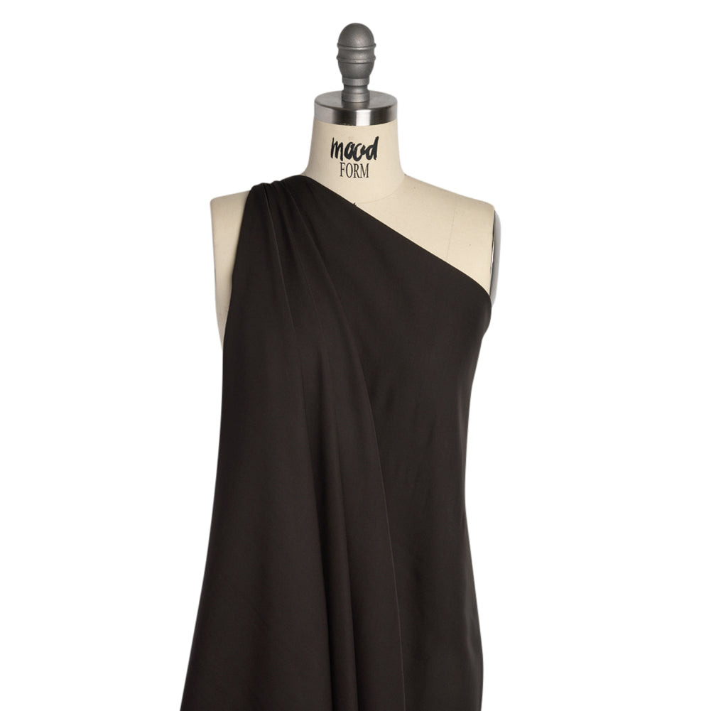 Silk Double Georgette - Deep Charcoal - Premium Collection - Drape