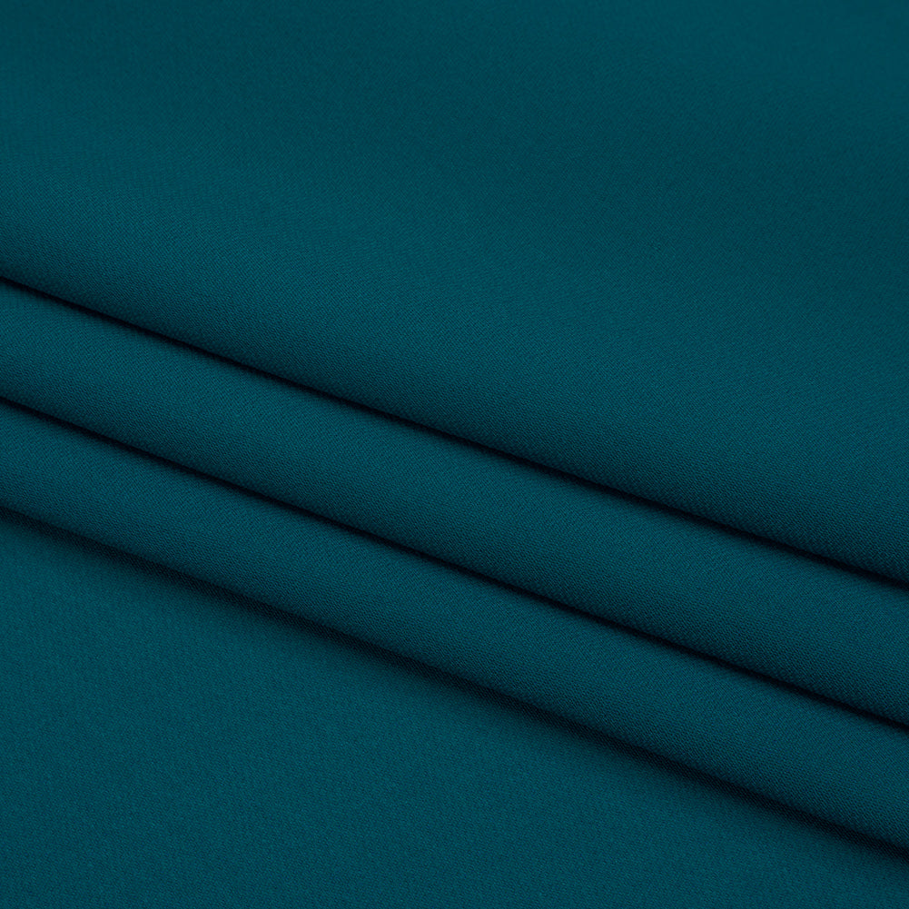 Silk Double Georgette - Deep Teal - Premium Collection - Folded