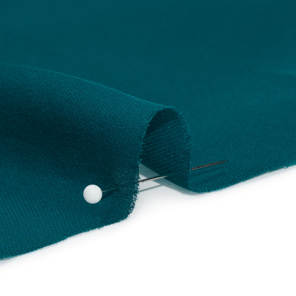 Silk Double Georgette - Deep Teal - Premium Collection - Detail