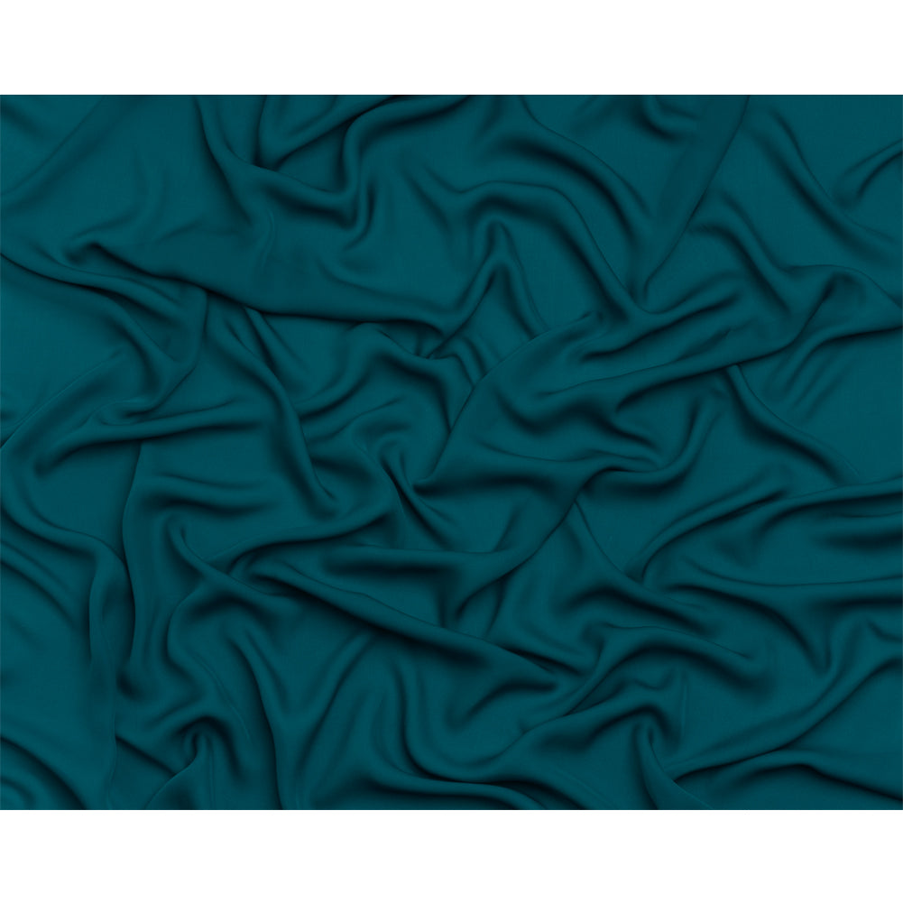 Silk Double Georgette - Deep Teal - Premium Collection - Full