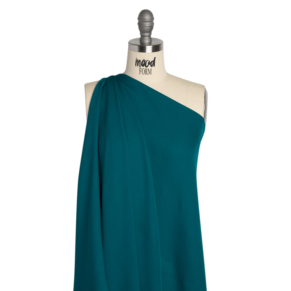 Silk Double Georgette - Deep Teal - Premium Collection - Drape