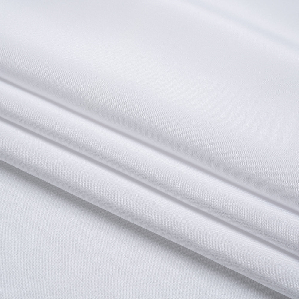 Silk 4-Ply Crepe 44" - Bright White - Premium Collection - Folded