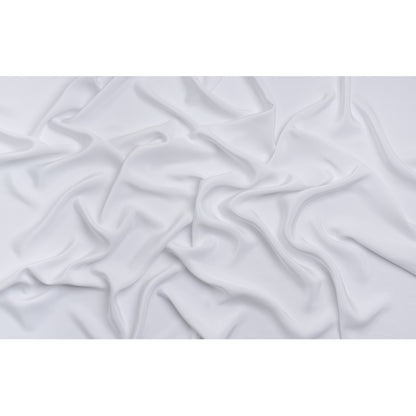 Silk 4-Ply Crepe 44" - Bright White - Premium Collection