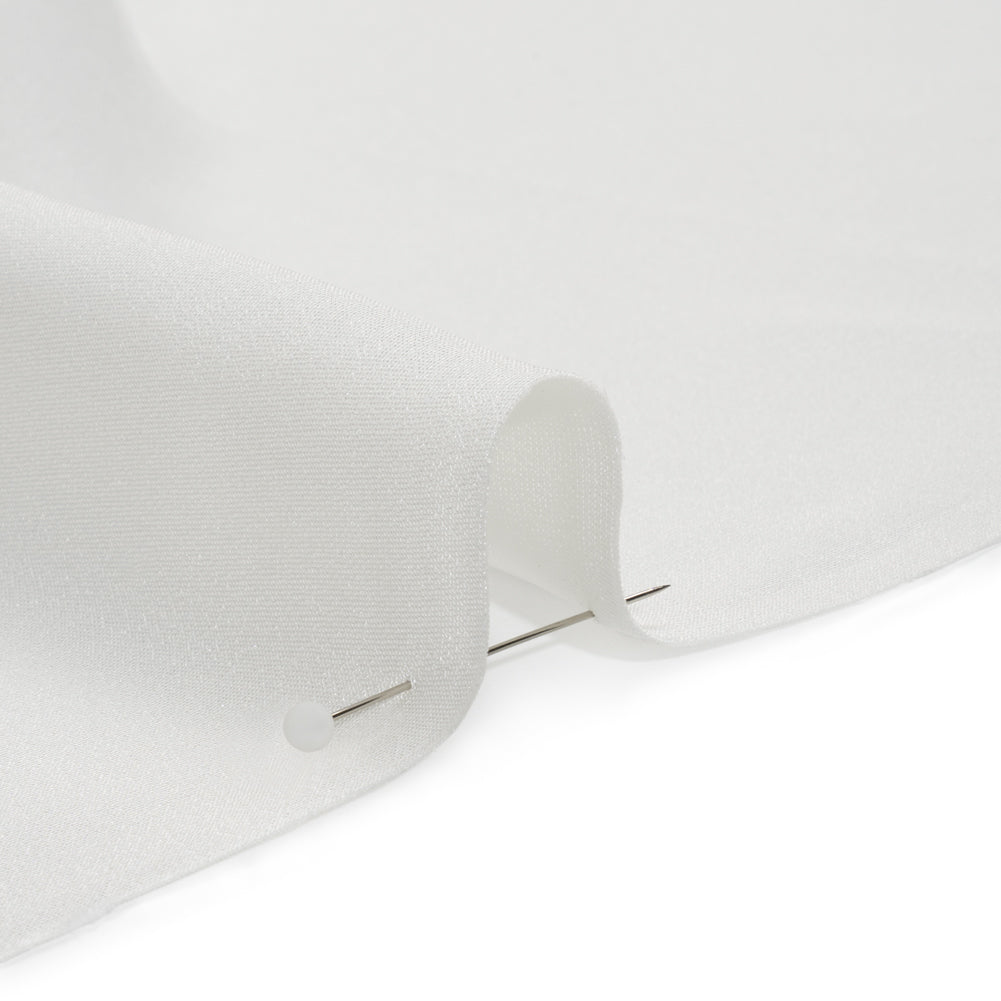 Silk 4-Ply Crepe 44" - Whisper White - Premium Collection - Detail