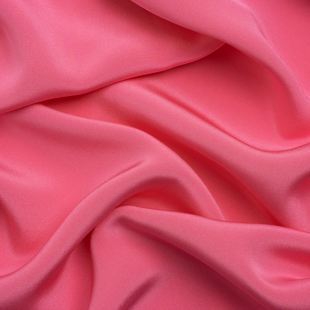 Silk 4-Ply Crepe 44" - Carmine Rose - Premium Collection