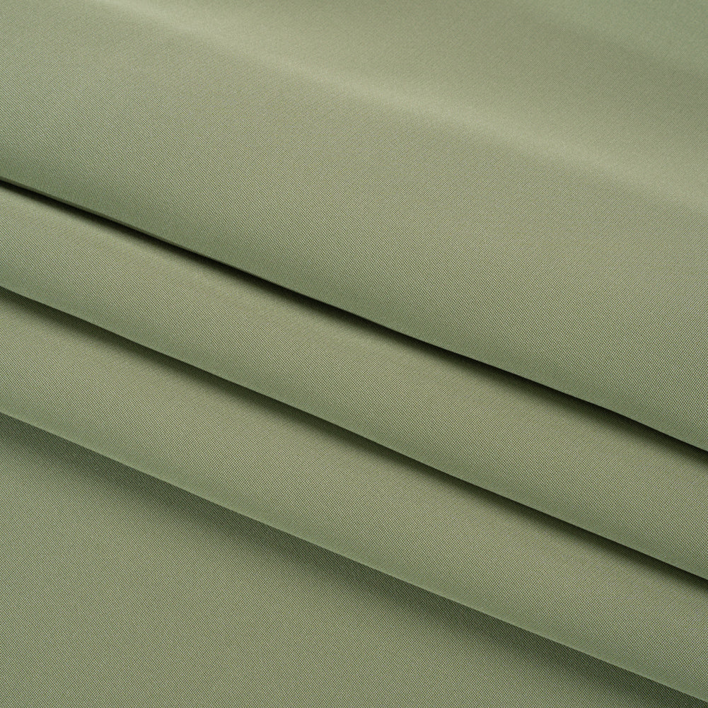 Silk 4-Ply Crepe 44" - Oil Green - Premium Collection - Folded