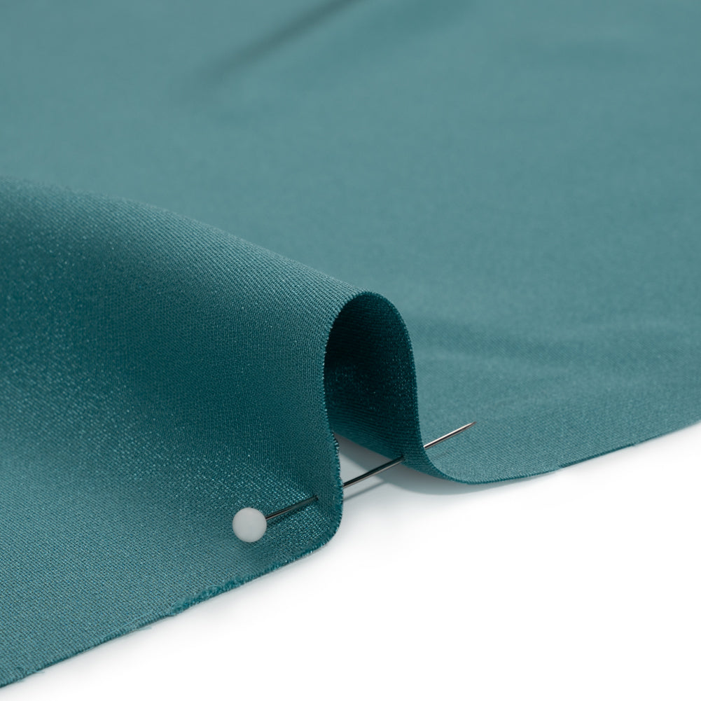 Silk 4-Ply Crepe 44" - Colonial Blue - Premium Collection - Detail