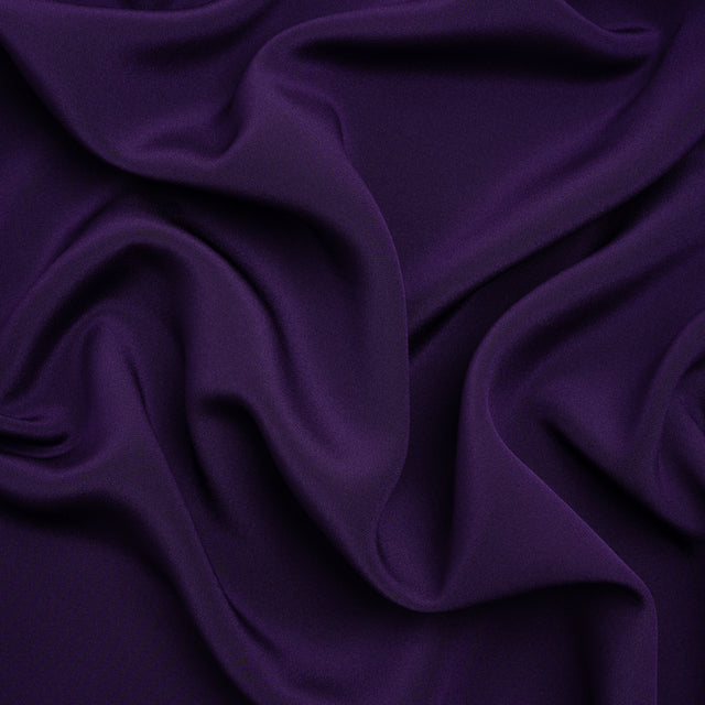 Silk 4-Ply Crepe 44" - Grape - Premium Collection