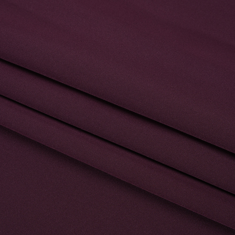 Silk 4-Ply Crepe 44" - Eggplant - Premium Collection - Folded