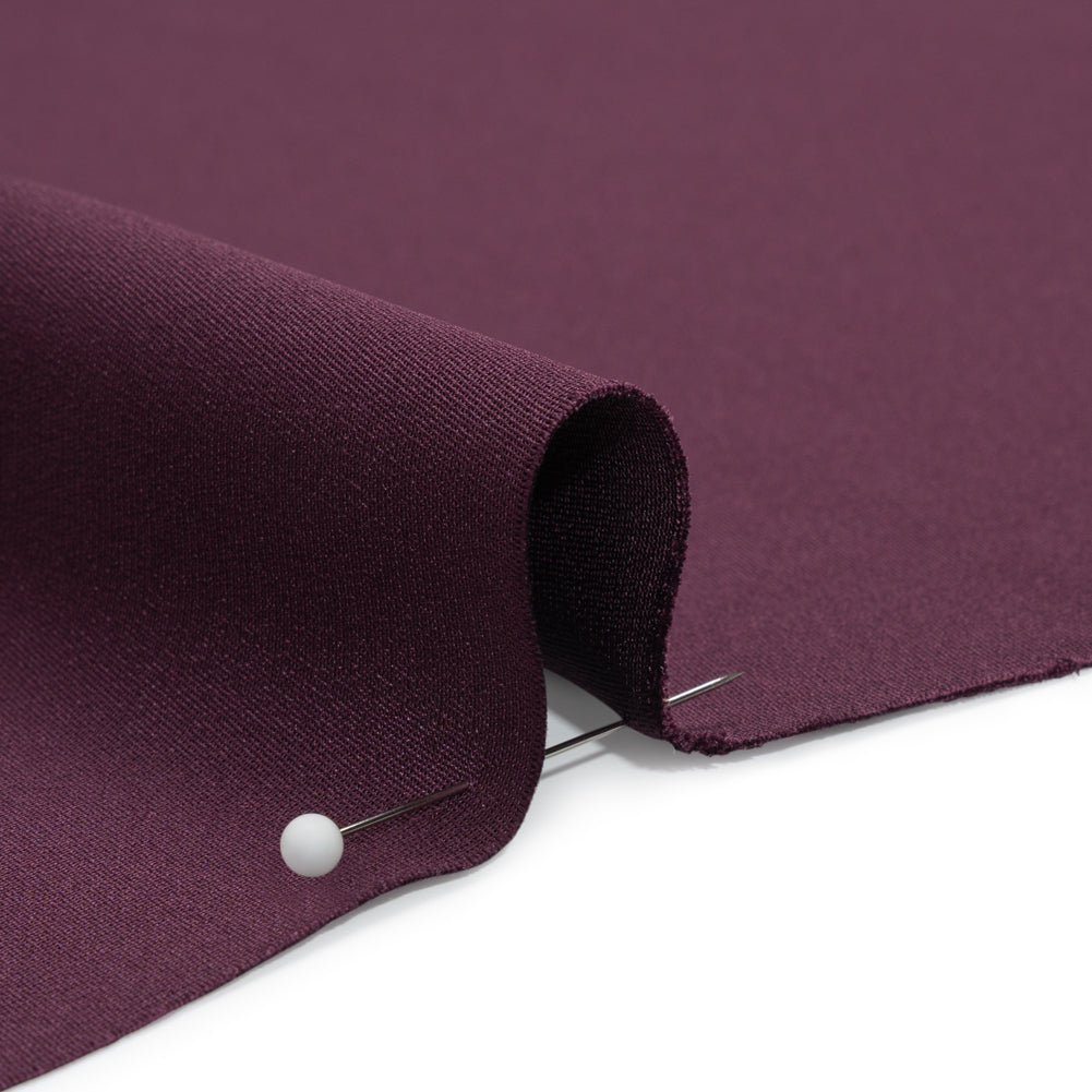 Silk 4-Ply Crepe 44" - Eggplant - Premium Collection - Detail